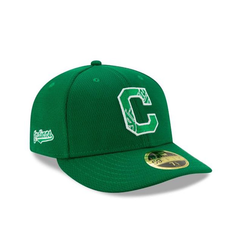 MLB Cleveland Indians St Patricks Day Low Profile 59Fifty Fitted (RDJ6450) - Green New Era Caps